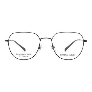 镜宴 依视路 黑色钛金属眼镜框+钻晶A4系列 1.60折射率 非球面镜片