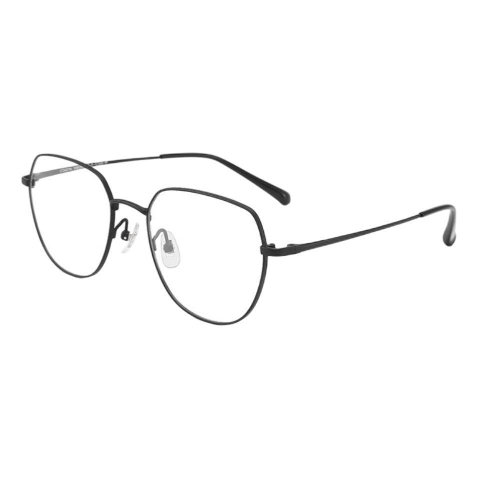 &essilor 依视路 CVF4023BK 黑色钛金属眼镜框+钻晶A4系列 1.60折射率 非球面镜片