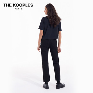 THE KOOPLES 2022春夏新款女士爱心刺绣短袖运动棉T恤 FTSC24040K