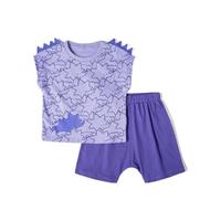 mini balabala 迷你巴拉巴拉 ZA0E192213012-7351 儿童短袖套装 紫罗兰 80cm