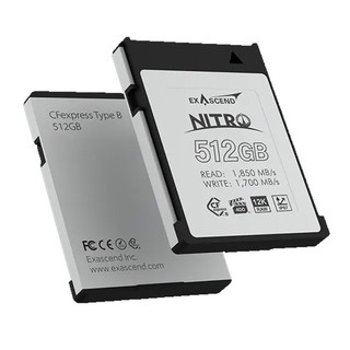 至誉科技（EXASCEND）512GB NITRO 真速系列 CFexpress Type B存储卡 VPG400认证 IP67防护 12K 石墨烯散热