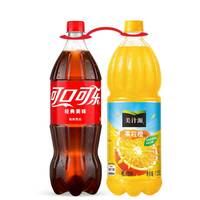 Fanta 芬达 可口可乐Coca-Cola汽水1.25L+美汁源果粒橙1.25L 6组