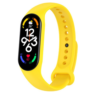 KMaxAI 开美智 小米手环7腕带 7代NFC版硅胶手环表带 多彩替换手表带 个性智能运动手环带 黄色