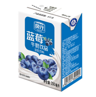 风行牛奶 蓝莓牛奶饮品 200ml*12盒