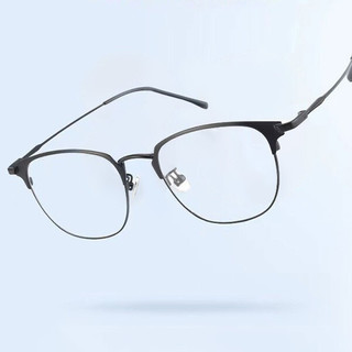 Doctor 博士眼镜&essilor 依视路 T005 黑色钛架眼镜框+钻晶A4系列 1.67折射率 非球面镜片