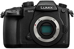 Panasonic 松下 DC-GH5EB-K Lumix G 紧凑系统摄像头 - 黑色（20.3 MP）DC-GH5LEB-K 12-60 毫米 LEICA DG 透镜 黑色