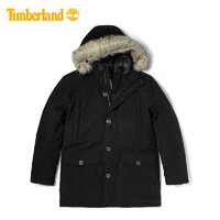 Timberland 男装户外毛领连帽保暖舒适休闲棉夹克 A2ETY001 黑色 L