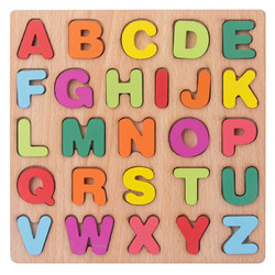 贝利雅 抖音木质字母组合思数字组合玩具拼图拼板早教