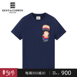 KENT & CURWEN KENT&CURWEN/肯迪文KC夏季 炫彩玫瑰刺绣T恤K4570EI161