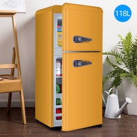 CHIGO 志高 BCD-118复古冰箱小型美式网红家用冷藏冷冻租房宿舍