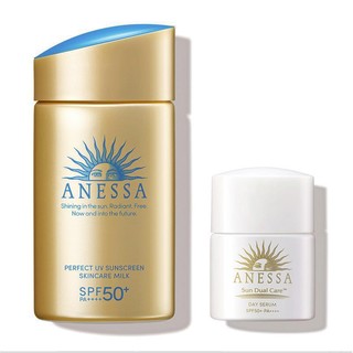 有券的上：ANESSA 安热沙 22年新版 小金瓶防晒乳 SPF50 PA++++ 60ml+防晒美容精华6ml