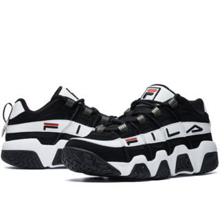 FILA 斐乐 HERITAGE-FHT系列 Barricade 女子休闲运动鞋 F12W031228F-BW 黑色/集团白 44.5