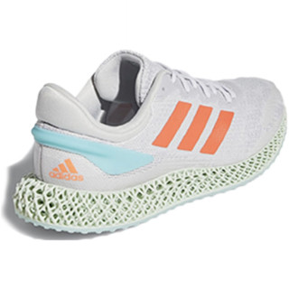 adidas 阿迪达斯 4D Run 1.0 中性跑鞋 FW1230 符点灰/信号珊瑚粉/活力蓝 40