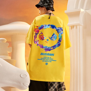 nuthink 男女款圆领短袖T恤 C1132B046 柠檬黄 5XL
