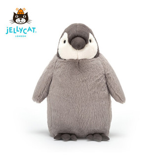 jELLYCAT Percy Penguin珀西企鹅儿童陪伴安抚玩偶毛绒玩具 灰色 24cm