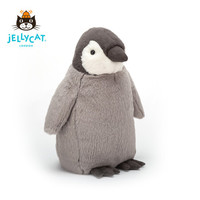 jELLYCAT Percy Penguin珀西企鹅儿童陪伴安抚玩偶毛绒玩具 灰色 24cm
