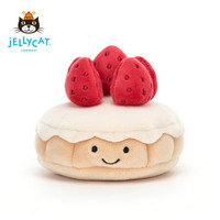 jELLYCAT 2022新品精致法式草莓挞 可爱公仔毛绒玩具安睡小玩偶七夕情人节礼物 精致法式草莓挞 H7 X W9 CM