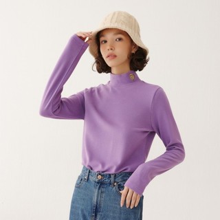 TEENIE WEENIE 女士半高领打底衫 TTLA218V13H 紫色 S