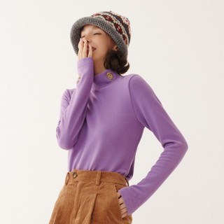TEENIE WEENIE 女士半高领打底衫 TTLA218V13H 紫色 XL