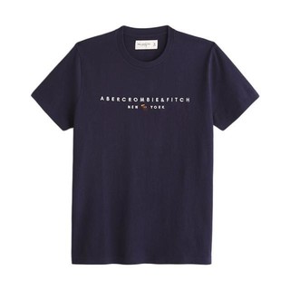 Abercrombie & Fitch 男款圆领短袖T恤 438710-100 海军蓝 S