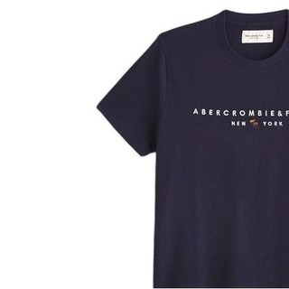 Abercrombie & Fitch 男款圆领短袖T恤 438710-100 海军蓝 S