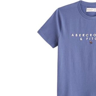 Abercrombie & Fitch 男款圆领短袖T恤 438710-100 蓝色 S