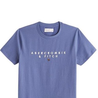 Abercrombie & Fitch 男款圆领短袖T恤 438710-100 蓝色 XS