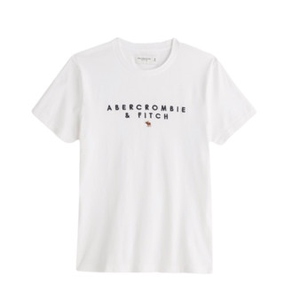 Abercrombie & Fitch 男款圆领短袖T恤 438710-100 白色 S