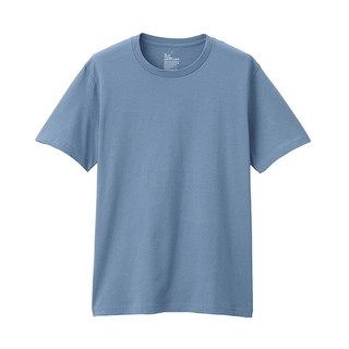 MUJI 無印良品 男士圆领短袖T恤 ABA01A0S 浅蓝色 S