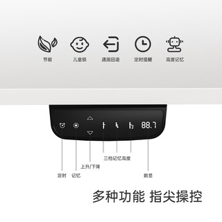 Brateck 北弧 电脑桌书桌升降桌K2（第二代） 雪岩白【120