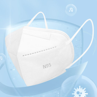 WELLDAY 维德 N95无呼吸阀一次性医用防护口罩 20只*5盒 白色