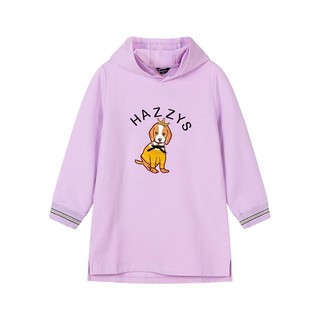 HAZZYS 哈吉斯 HZOQGD28CZ574 女童连帽卫衣裙 浅丁香 155cm