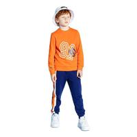 ANTA 安踏 A35938786-4 儿童运动套装 桑巴橙/暮光蓝 140cm
