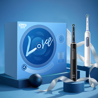 Oral-B 欧乐-B Pro4系列 Pro Ultra 电动牙刷 武士黑 LOVE礼盒 刷头*3