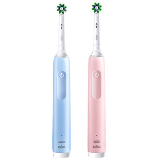 Oral-B 欧乐-B Pro4系列 Pro Ultra 电动牙刷 雾霾蓝+马卡龙粉 鹊桥礼盒 刷头*6