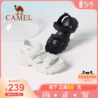 CAMEL 骆驼 女鞋2022夏季新款时尚魔术贴气质高跟厚底休闲沙滩运动凉鞋