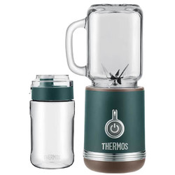 THERMOS 膳魔师 EHA-2243A 榨汁机+果汁杯套装  英伦绿