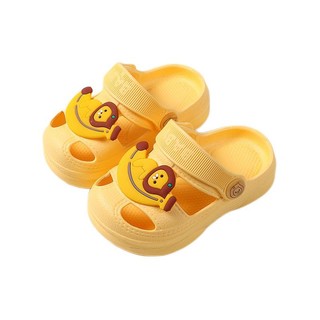 SEVEN 柒牌 儿童洞洞鞋 黄色 160码