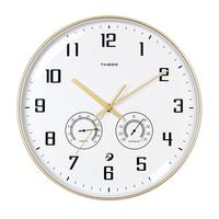TIMESS 温湿电波挂钟 璀璨金