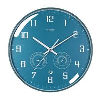 TIMESS 温湿电波挂钟 黛绿