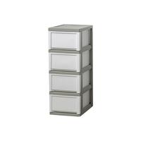 IRIS 爱丽思 MCD-324 收纳柜 4层 32*42*86cm 浅灰白色