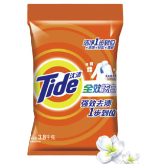 Tide 汰渍 全效炫白洗衣粉 3.8kg 淡雅清香香型