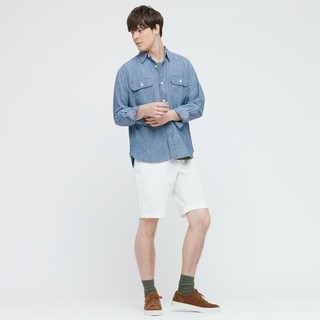 UNIQLO 优衣库 男士长袖衬衫 436169 蓝色 XXXXL