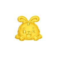 CHOW TAI FOOK 周大福 兔年生肖系列 EOR751 趴趴兔足金转运珠 0.9g