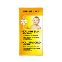 Lifeline Care 生命力伽 挪威Lifeline care儿童钙镁锌液体钙婴幼儿乳钙宝宝60粒进口钙锌