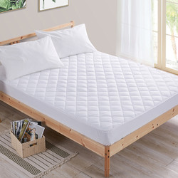 puraspace 纯白色全棉床笠夹棉加厚床笠防滑单件床罩床单席梦思床垫保护套150*200cm