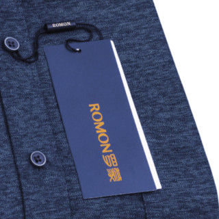 ROMON 罗蒙 男士长袖衬衫 2W77105-1 深蓝 39