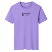 ROMON 罗蒙 男士圆领短袖T恤 1T141019 紫色 185