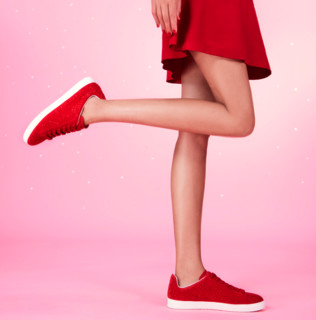 STUART WEITZMAN 斯图尔特·韦茨曼 LIVVY系列 CRYSTAL 女士低帮休闲鞋 SW250600 红色 39.5