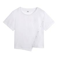 JEANSWEST 真维斯 女士圆领短袖T恤 JR-21-271013 白色 XL